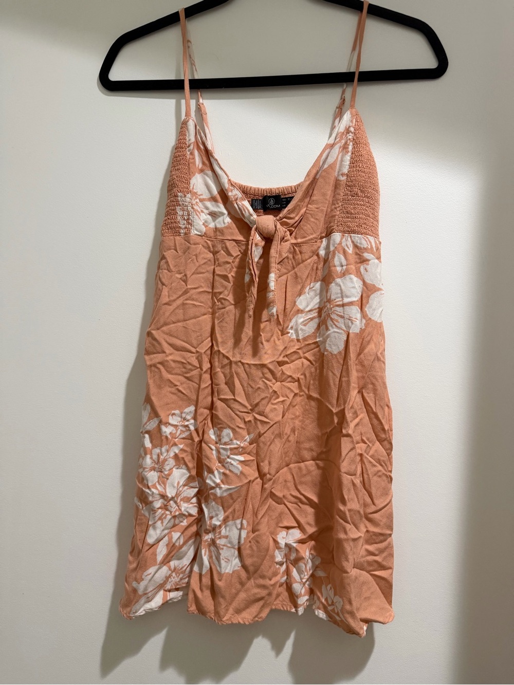 Volcom Peach Floral Mini Dress